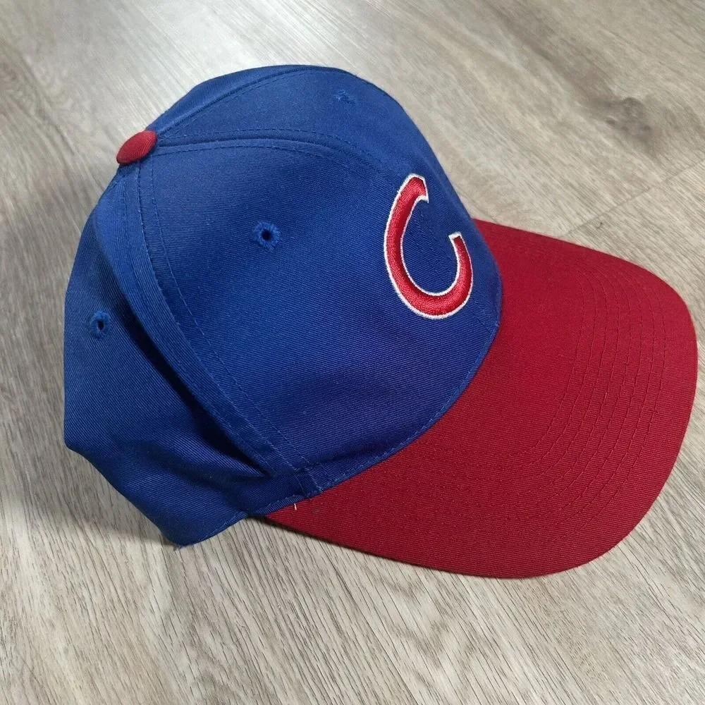 Vintage Chicago Cubs Hat‎ Snapback MLB Baseball Blue Red Outdoor Cap